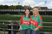 10 May 2009; Mayo fans Rebecca Comer, from Ballyvary, Co. Mayo, left, and Elaine Joyce, Mulranny, Co. Mayo, before the game. Connacht Senior Football Championship First Round, New York v Mayo, Gaelic Park, The Bronx, New York, USA. Picture credit: Pat Murphy / SPORTSFILE