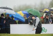 14 May 2009; England's Oliver Wilson plays his 3rd shot on the 18th during the 3 Irish Open Golf Championship. County Louth Golf Club, Baltray, Co. Louth. Photo by Sportsfile