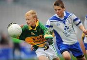 17 July 2008; Liam Gaughan, Tourlestrane A, Sligo, in action against Barry McDonald, St. Dominic's A, Roscommon, during the Connacht - Play and Stay with GAA Go Games activity day which saw over 320 children take part in games in both hurling and football on three pitches at Croke Park, Dublin. Picture credit: Brian Lawless / SPORTSFILE