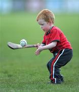 10 May 2009; Three-year-old Cian Morley, from Derrynacong, Ballyhaunis, Co. Mayo, participates in Lá na gClub activities as GAA clubs around the country celebrate the Anniversary with games and commemorative events in their local communities. Clubs have been encouraged to celebrate the GAA’s century and a quarter anniversary by organising events within their communities which underline their importance and special contribution to their respective areas. Ballyhaunis GAA Club, Ballyhaunis, Co Mayo. Picture credit: Ray McManus / SPORTSFILE  *** Local Caption ***