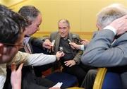 12 May 2009; Tyrone manager Mickey Harte is interviewed by journalists at the launch of the GAA Football Ulster Senior Championships. Armagh City Hotel, Armagh. Picture credit: Oliver McVeigh / SPORTSFILE