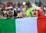 4 October 2015; Italy supporters during the National Anthem. 2015 Rugby World Cup, Pool D, Ireland v Italy. Olympic Stadium, Stratford, London, England. Picture credit: Stephen McCarthy / SPORTSFILE
