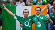 4 October 2015; Ireland supporters Kevin O'Sullivan, left, and Danny Murphy, from Cahersiveen, Co. Kerry, ahead of the game. 2015 Rugby World Cup, Pool D, Ireland v Italy. Olympic Stadium, Stratford, London, England. Picture credit: Stephen McCarthy / SPORTSFILE