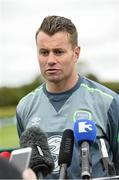 5 October 2015; Republic of Ireland's Shay Given, during a press briefing. Republic of Ireland Press Briefing, FAI National Training Centre, National Sports Campus, Abbotstown, Dublin. Picture credit: David Maher / SPORTSFILE