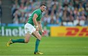 4 October 2015; Robbie Henshaw, Ireland. 2015 Rugby World Cup, Pool D, Ireland v Italy, Olympic Stadium, Stratford, London, England. Picture credit: Brendan Moran / SPORTSFILE