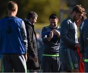 7 October 2015; Republic of Ireland's Robbie Keane with assistant manager Roy Keane during squad training. Republic of Ireland Squad Training, FAI National Training Centre, National Sports Campus, Abbotstown, Dublin. Picture credit: David Maher / SPORTSFILE