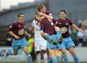 15 May 2009; Drogheda United's Conor Kenna is congratulated by team-mate Alan McNally, 5, after scoring his side's first goal. League of Ireland Premier Division, Dundalk v Drogheda United, United Park, Drogheda, Co. Louth. Photo by Sportsfile