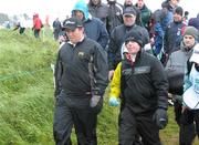 16 May 2009; Ireland's Shane Lowry, left, with Northern Ireland's Rory Mcllroy, after play was suspended in the morning during the 3 Irish Open Golf Championship. County Louth Golf Club, Baltray, Co. Louth. Photo by Sportsfile