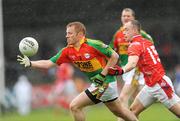 17 May 2009; John Hayden, Carlow, in action against Darren Clarke, Louth. Leinster GAA Football Senior Championship, First Round, Carlow v Louth, Parnell Park, Dublin. Picture credit: Ray McManus / SPORTSFILE