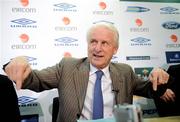 18 May 2009; Republic of Ireland manager Giovanni Trapattoni, speaking at the squad announcement for the international friendly against Nigeria on Friday the 29th of May. FAI Headquarters, Abbotstown, Dublin. Picture credit: David Maher / SPORTSFILE