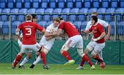 7 October 2015; Tony Ryan, Leinster, is tackled by Frank Bradshaw Ryan, Munster. Interprovincial Friendly, Leinster A v Munster A, Donnybrook Stadium, Donnybrook, Dublin. Picture credit: Sam Barnes / SPORTSFILE