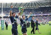 23 May 2009; Leinster's Shane Horgan, left, and Gordon D'Arcy with the Heineken Cup. Heineken Cup Final, Leinster v Leicester Tigers, Murrayfield Stadium, Edinburgh, Scotland. Picture credit: Matt Browne / SPORTSFILE