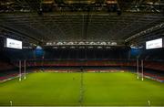 10 October 2015; A general view of the Millennium Stadium during Ireland's captain's run. Ireland Rugby Captain's Run. Millennium Stadium, Cardiff, Wales. Picture credit: Stephen McCarthy / SPORTSFILE