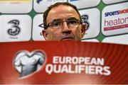 10 October 2015; Republic of Ireland manager Martin O'Neill during a press conference. Stadion Narodowy, Warsaw, Poland. Picture credit: David Maher / SPORTSFILE