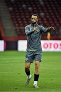 10 October 2015; Republic of Ireland's Marc Wilson, during squad training. Stadion Narodowy, Warsaw, Poland. Picture credit: David Maher / SPORTSFILE