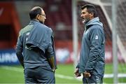 10 October 2015; Republic of Ireland manager Martin O'Neill and assistant manager Roy Keane. Stadion Narodowy, Warsaw, Poland. Picture credit: David Maher / SPORTSFILE