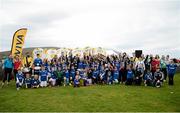 10 October 2015; Attendees celebrate at Fr. O'Brien Park on Achill Island, the home of AVIVA FAI Club of the Year for 2015, Achill Rovers. AVIVA brought their Club of the Year Showcase, which included Irish football legend Phil Babb, to Achill Rovers for the day to celebrate them being named Ireland's best football club for 2015. For more information on the AVIVA FAI Club of the Year go to www.aviva.ie/coty. Club Fr. O'Brien Park, The Valley, Achill Island, Co. Mayo. Picture credit: Sam Barnes / SPORTSFILE