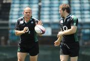 29 May 2009; Ireland's Rory Best and Darren Cave, right, during Rugby Squad Training ahead of their game against the USA Eagles on Sunday. Buckshaw Stadium, Santa Clara, California, USA. Picture credit: Pat Murphy / SPORTSFILE
