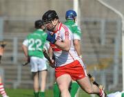 30 May 2009; Donal Leahy, Derry, turns and celebrates after scoring his sides second goal. Ulster GAA Hurling Senior Championship Quarter-Final, Derry v London, Casement Park, Belfast. Picture credit: Oliver McVeigh / SPORTSFILE