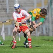 30 May 2009; Aaron Kelly, Derry, in action against Patrick Gannon, London. Ulster GAA Hurling Senior Championship Quarter-Final, Derry v London, Casement Park, Belfast. Picture credit: Oliver McVeigh / SPORTSFILE