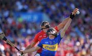 31 May 2009; Aisake O hAilpin, Cork, and Paul Curran, Tipperary, contest a dropping ball. Munster GAA Hurling Senior Championship Quarter-Final, Tipperary v Cork, Semple Stadium, Thurles, Co. Tipperary. Picture credit: Brendan Moran / SPORTSFILE