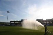 2 June 2009; Graham Murphy, Dublin Civil Defence, waters the pitch ahead of the game. League of Ireland Premier Division, Shamrock Rovers v Dundalk. Tallaght Stadium, Dublin. Picture credit: Stephen McCarthy / SPORTSFILE