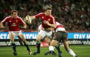 3 June 2009; Brian O'Driscoll, supported by Tommy Bowe, British and Irish Lions, offloads to Jamie Roberts for a try. Golden Lions v British and Irish Lions, Ellis Park, Johannesburg, South Africa. Picture credit: Seconds Left / SPORTSFILE