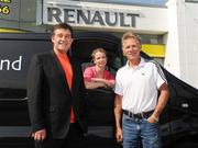 3 June 2009; Renault Ireland Chief Executive Bill Cullen and Mary Coughlan, CEO Athletics Ireland, with Eamonn Coghlan at a photocall to present the keys to new vans for use by Athletics Ireland. Liffey Valley Renault, Liffey Valley Motor Mall, Dublin. Picture credit: Pat Murphy / SPORTSFILE