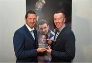 15 October 2015; Former Tipperary goalkeeper Brendan Cummins, left, along with co-author Jackie Cahill at the official launch of 'Standing My Ground', The Brendan Cummins autobiography. Semple Stadium, Thurles, Co. Tipperary. Picture credit: Diarmuid Greene / SPORTSFILE