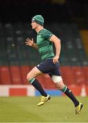 16 October 2015; Ireland's Jonathan Sexton runs during the captain's run. 2015 Rugby World Cup, Ireland Rugby Squad Captain's Run. Millennium Stadium, Cardiff, Wales. Picture credit: Brendan Moran / SPORTSFILE