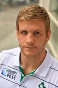 16 October 2015; Ireland's Chris Henry poses for a portrait after a press conference. 2015 Rugby World Cup, Ireland Rugby Press Conference. Hilton Hotel, Cardiff, Wales. Picture credit: Brendan Moran / SPORTSFILE