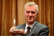 16 October 2015; At the 2015 Gaelic Writers’ Association Awards at the Jackson Court Hotel in Dublin, this year’s PRO of the Year award went to John O'Leary of Kerry. Pictured is John O'Leary with his award. Gaelic Writers Association Awards 2015. Jackson Court Hotel, Harcourt Street, Dublin. Picture credit: Piaras Ó Mídheach / SPORTSFILE