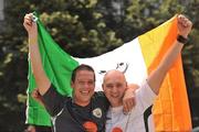 6 June 2009; Republic of Ireland supporters Ger Fitzgibbon, left, Dublin and Ken White, Dublin, in Sofia ahead of the 2010 FIFA World Cup Qualifier against Bulgaria. Sofia, Bulgaria. Picture credit: David Maher / SPORTSFILE