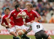 6 June 2009; Andy Powell, British and Irish Lions, in action against Tewis de Bruyn, Free State Cheetahs. Free State Cheetahs v British and Irish Lions, Vodacom Park, Bloemfontein, South Africa. Picture credit: Seconds Left / SPORTSFILE