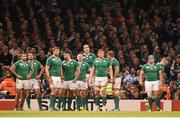 18 October 2015; Ireland players after conceding a third try. 2015 Rugby World Cup Quarter-Final, Ireland v Argentina. Millennium Stadium, Cardiff, Wales. Picture credit: Stephen McCarthy / SPORTSFILE