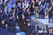 23 May 2009; Felipe Contepomi celebrates from the Leinster bench after Jamie Heaslip's try. Heineken Cup Final, Leinster v Leicester Tigers, Murrayfield Stadium, Edinburgh, Scotland. Picture credit: Matt Browne / SPORTSFILE