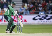 10 June 2009; Ireland's Andre Botha edges the ball to slip. Twenty20 Cricket World Cup, Ireland v India, Trent Bridge, Nottingham, England. Picture credit: Steve Bond / SPORTSFILE