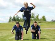 9 June 2009; Cavan captain Ronan Flanagan, left, with Catherina McKiernan and Sean Johnston at the launch of Cavan GAA World Record attempt. Castleknock Hotel, Porterstown Rd, Castleknock, Dublin. Picture credit: Oliver McVeigh / SPORTSFILE   *** Local Caption ***