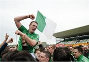 18 October 2015; Joe Brady, Coolderry, the winning goal scorer, is held aloft by supporters. Offaly County Senior Hurling Championship Final, Coolderry v St Rynagh's. O'Connor Park, Tullamore, Co. Offaly. Picture credit: Sam Barnes / SPORTSFILE