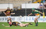 10 June 2009; Derek Morkan, Offaly, in action against Richie Hogan, Kilkenny. Bord Gais Energy Leinster U21 Hurling Championship Semi-Final, Kilkenny v Offaly, Nowlan Park, Kilkenny. Picture credit: Brian Lawless / SPORTSFILE