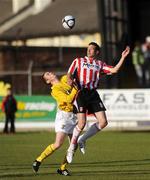 12 June 2009; Ciaran Martyn, Derry City, in action against David McDonnell, Ballymun United. FAI Ford Cup Third Round, Derry City v Ballymun United, Brandywell Stadium, Derry. Picture credit: Oliver McVeigh / SPORTSFILE *** Local Caption ***