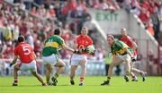 13 June 2009; Alan O'Connor, Cork, in action against Declan O'Sullivan, 11, and Tommy Griffin, Kerry. GAA Football Munster Senior Championship Semi-Final Replay, Cork v Kerry, Pairc Ui Chaoimh, Cork. Picture credit: Brendan Moran / SPORTSFILE