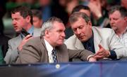 24 May 1998; An Taoiseach, Betie Ahern T.D., in coinversation with the Garda Commissioner, Pat Byrne, prior to the Leinster GAA Football Senior Championship Quarter-Final match between Meath and Offaly at Croke Park in Dublin. Photo by Ray Lohan/Sportsfile