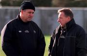 7 November 2000; Head coach Warren Gatland, left, and assistant coach Eddie O'Sullivan during the Ireland Rugby training session at Dr Hickey Park in Greystones, Wicklow. Photo by Damien Eagers/Sportsfile
