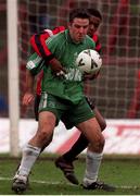 2 April 2000; Barry O'Connor of Bray Wanderers in action against Avery John of Bohemians during the FAI Cup Semi-Final match between Bohemians and Bray Wanderers at Dalymount Park in Dublin. Photo by David Maher/Sportsfile