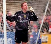 12 November 2000; Barry Ryan of UCD goalkeeper during the Eircom League Premier Division match between UCD and St Patrick's Athletic at Belfield Park in Dublin. Photo by David Maher/Sportsfile