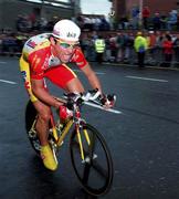 11 July 1998; Denis Leproux of France during the time trial pictured as he makes his way up the hill at Christchurch during the 1998 Tour De France in Dublin. Photo by Ray McManus/Sportsfile