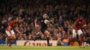 17 October 2015; Ma'a Nonu, New Zealand, runs ahead of Remi Tales, France. 2015 Rugby World Cup, Quarter-Final, New Zealand v France. Millennium Stadium, Cardiff, Wales. Picture credit: Stephen McCarthy / SPORTSFILE