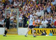21 June 2009; Referee Cathal McAllister shows Dublin's Kevin Flynn the red card. GAA Hurling Leinster Senior Championship Semi-Final, Dublin v Wexford, Nowlan Park, Kilkenny. Picture credit: Brian Lawless / SPORTSFILE
