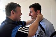 21 June 2009; Dublin's Niall Corcoran is congratulated by team Doctor Chris Thompson. GAA Hurling Leinster Senior Championship Semi-Final, Dublin v Wexford, Nowlan Park, Kilkenny. Picture credit: Brian Lawless / SPORTSFILE